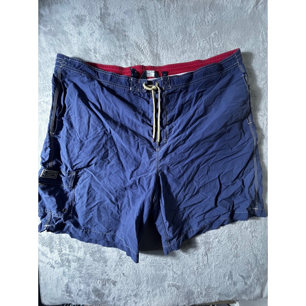Polo Ralph Lauren Mens Navy Blue Red Swim Trunks Cargo Board Shorts 4XB Big